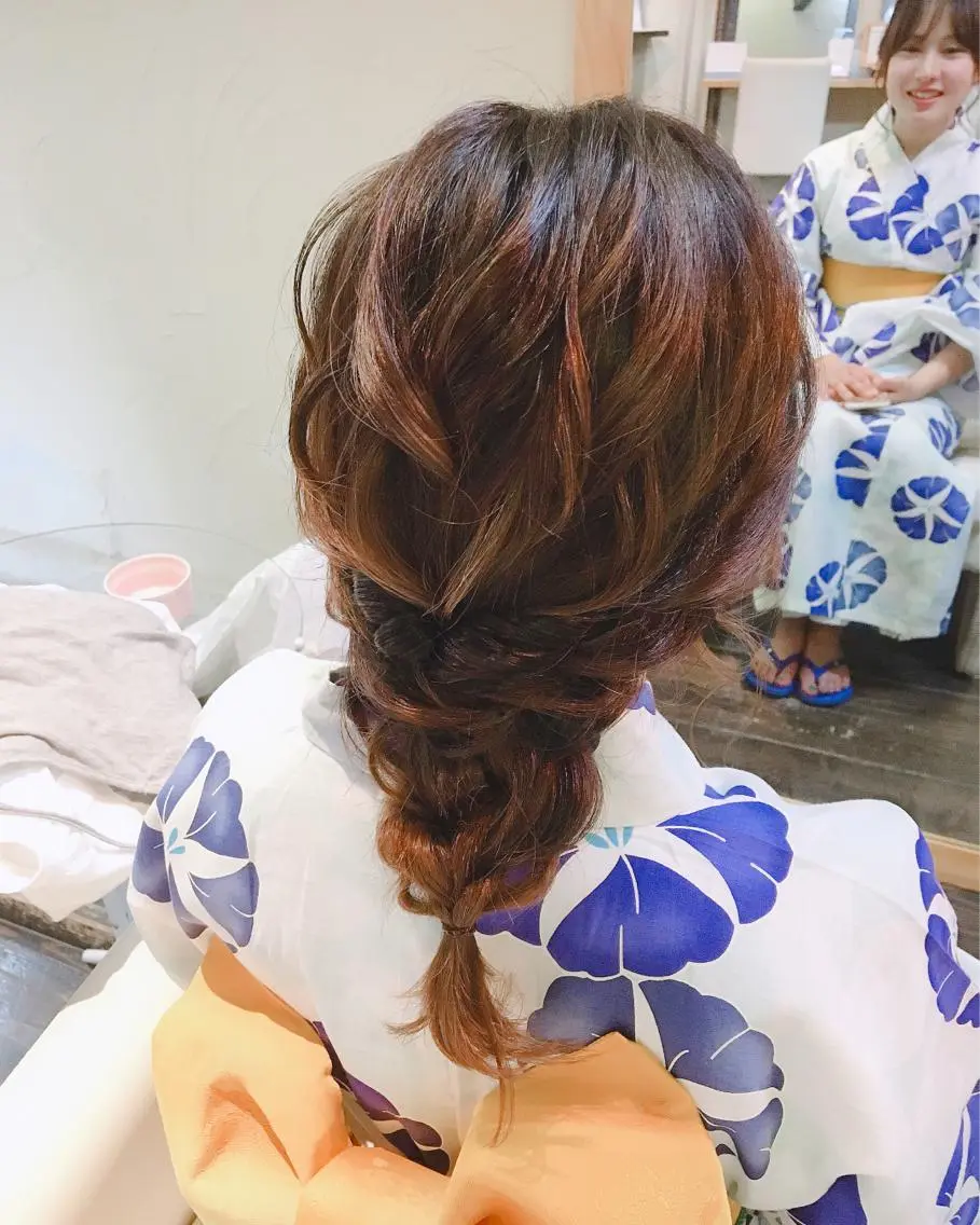 ヘアセット＋浴衣着付けの写真
