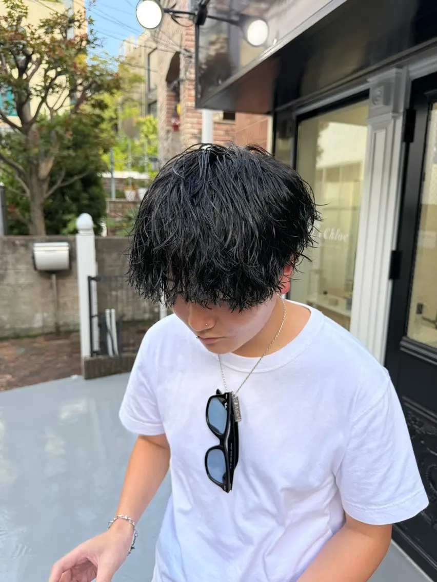 パーマ メンズ カット パーマ 【バレイヤージュ】 🔥メンズRYUTAのヘアスタイル