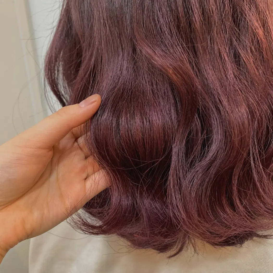ミディアム カラー パーマ ヘアアレンジ メンズ キッズ ネイル マツエク・マツパ メンズブリーチ ブリーチ ピンクカラー ピンクパープル パープルカラー sumina すみなのヘアスタイル