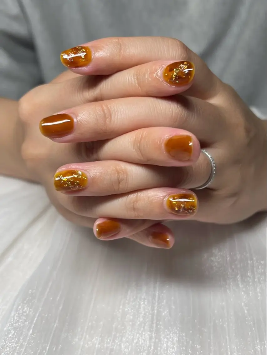 ネイル ハンドネイル nail salon 紬のネイルデザイン