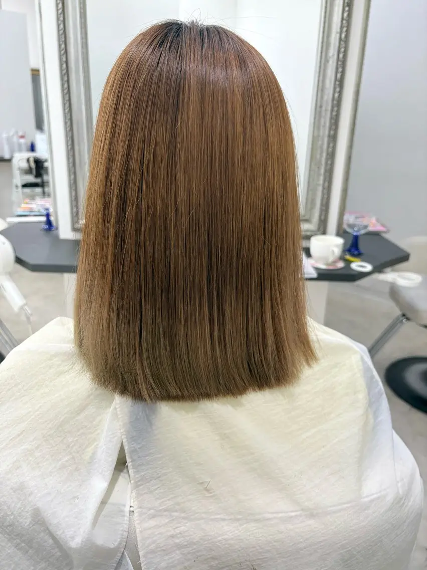 ミディアム ミディアムパーマ 髪質改善 縮毛矯正 羽澤 亨威【髪質改善】のヘアスタイル