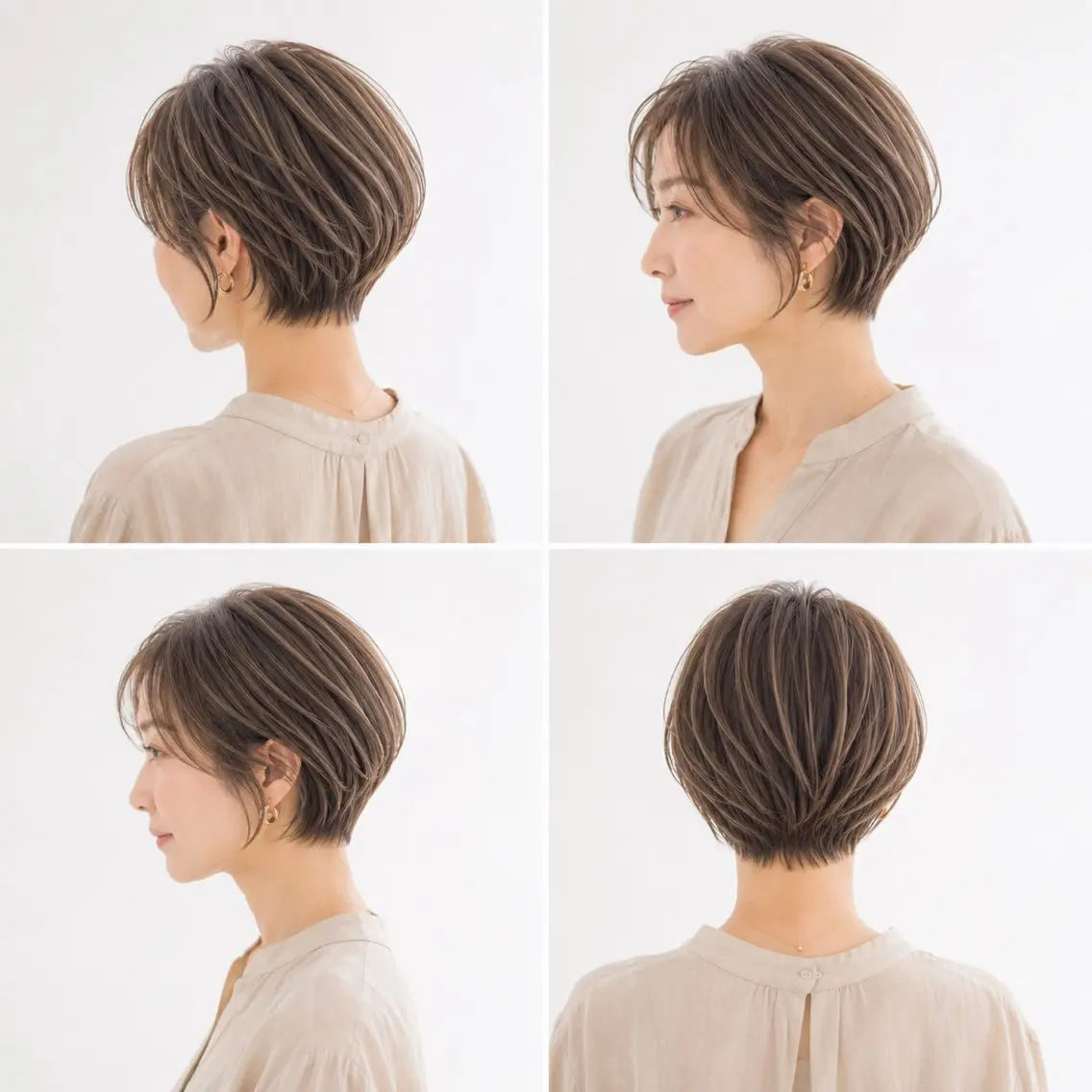 ショート カラー カット ヘアカラー 白髪ぼかし×ショート 天王町×玉山直哉のヘアスタイル