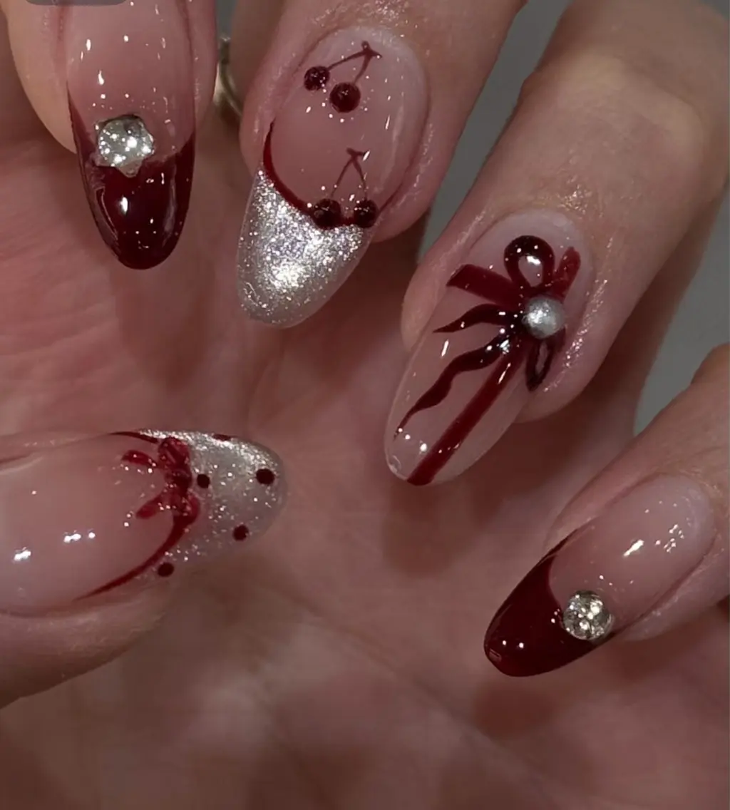 ネイル アートネイル オーロラネイル チークネイル 長さ出し フットネイル ハンドネイル Blossom nail_研修のネイルデザイン