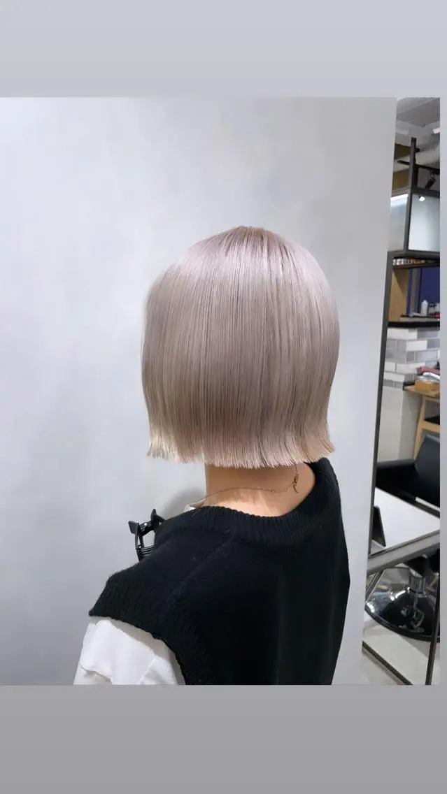 しっかり明るくしたい方向け✨ケアブリーチ2回＋カラー＋トリートメント　ホワイトカラー/ケアブリーチ無料【渋谷/原宿】の写真