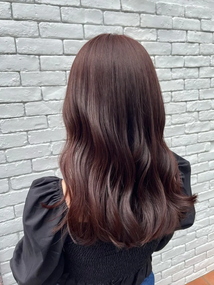 セミロング チョコレートブラウン カット ヘアカラー トリートメント 🌈透明感カラー🌈 🌟吉田祐介🌟のヘアスタイル