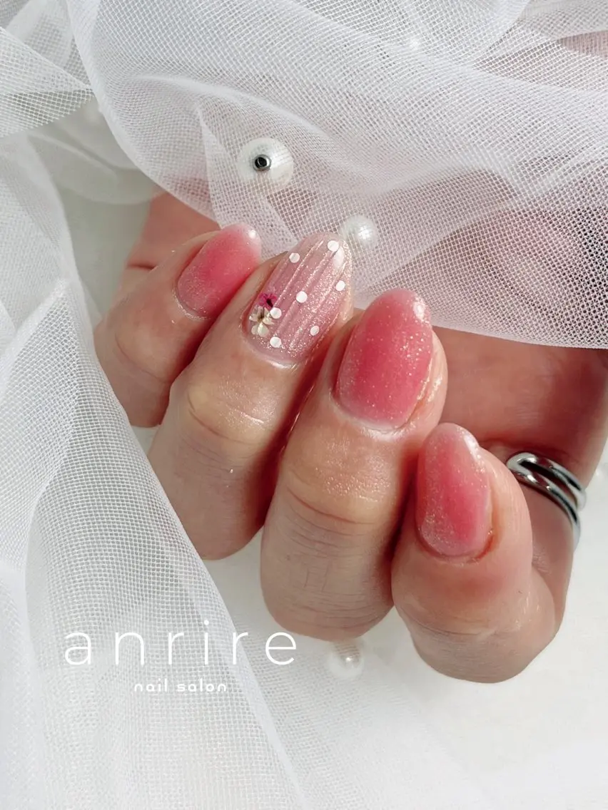 ネイル シンプルネイル 春ネイル nailsalon anrireのネイルデザイン