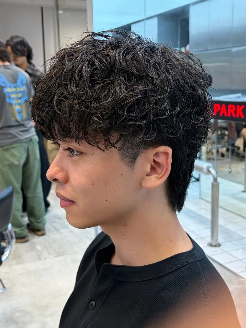 パーマ メンズ 室谷 柚羽のヘアスタイル