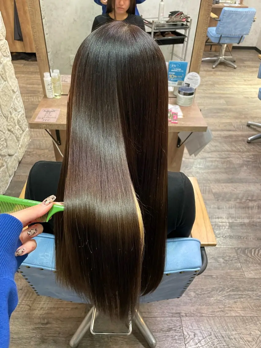 ミディアム カット ヘアカラー トリートメント 髪質改善カラー🫧 横浜/liberteのヘアスタイル