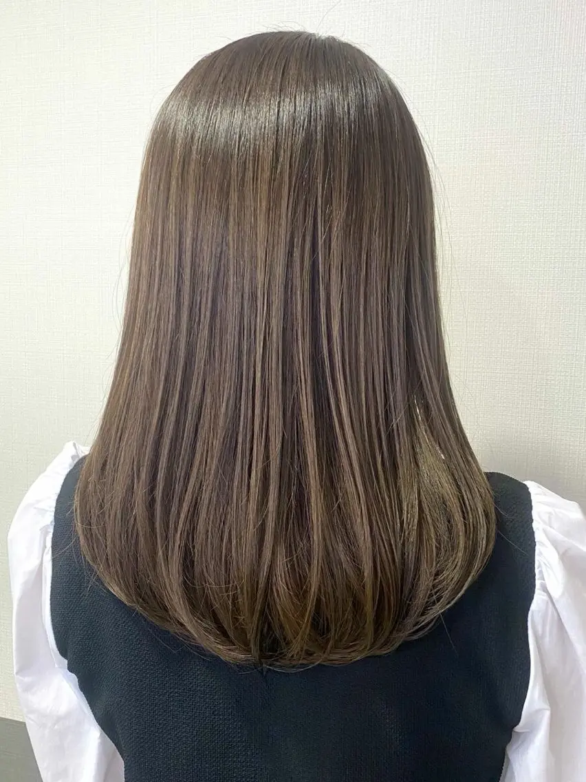 セミロング 縮毛矯正 SHIAN八王子 ✂︎しゅんすけのヘアスタイル