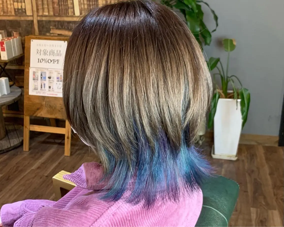 ショート カラー インナーカラー ユニコーンカラー 河村 健太のヘアスタイル