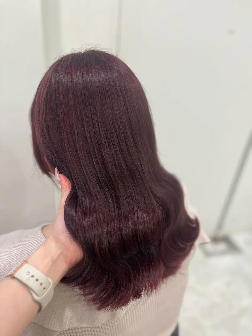 セミロング カラー ガーリー♡女の子っぽ ヘア♡ピンクカラー♡のヘアスタイル