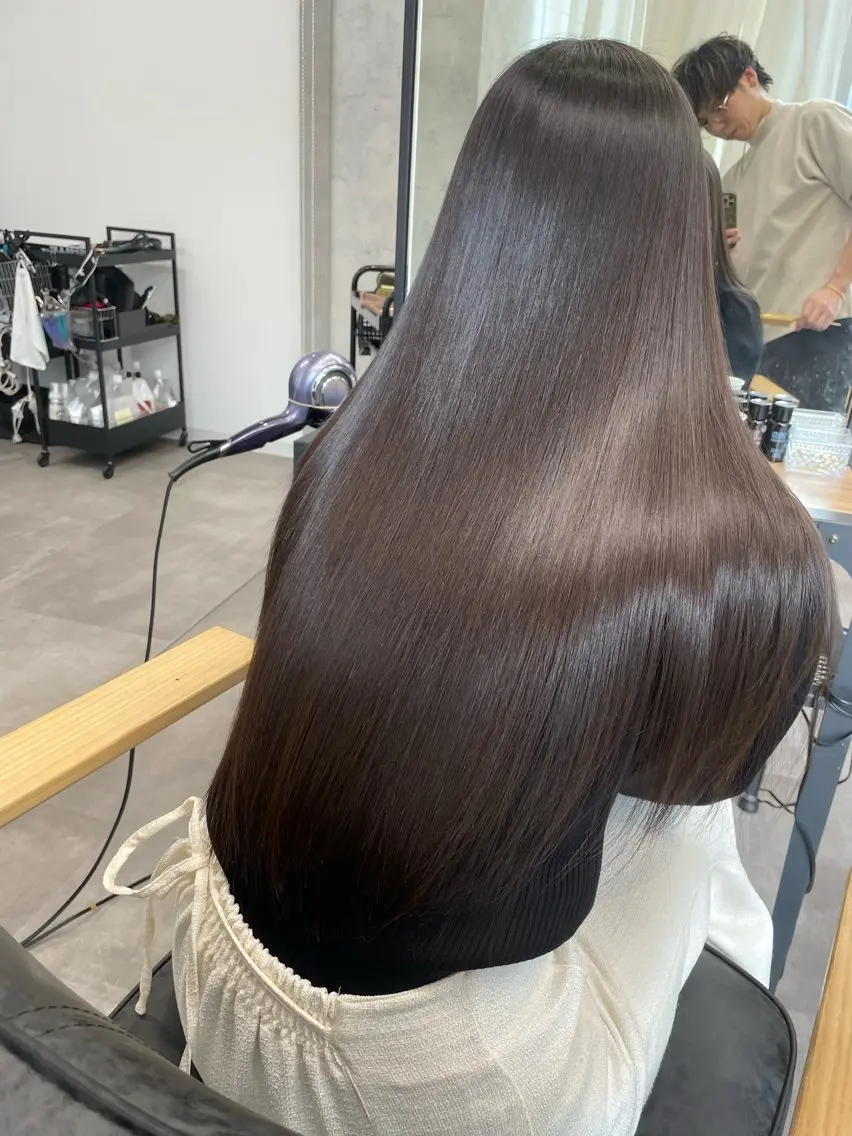 ロング 縮毛矯正 【美髪矯正】【スト カール】小野村翔太のヘアスタイル