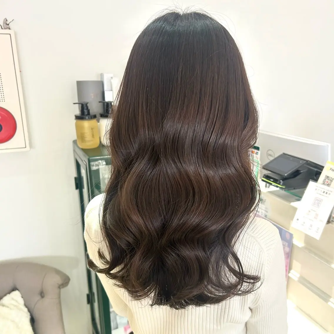 セミロング カラー ヘアアレンジ カット ヘアカラー 吉水 彩乃 /ボブ/艶感カラーのヘアスタイル