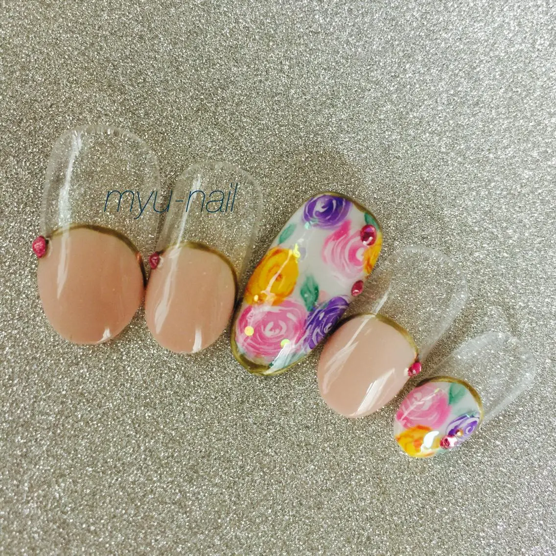 ネイル アートネイル ラメ(グリッター) ネイルチップ ホームサロン myu-nailのネイルデザイン