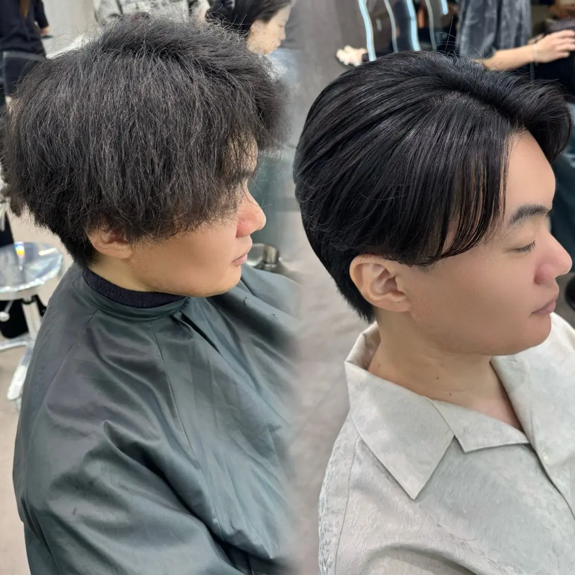 ショート パーマ メンズ カット 縮毛矯正 🔶似合わせセンター パート/ヤス🔶のヘアスタイル