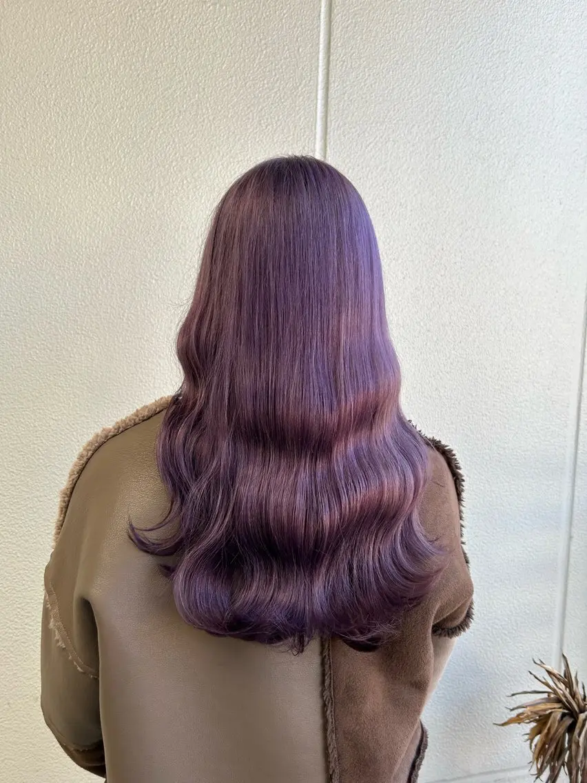 ロング カラー ラベンダーカラー ラベンダーピンク ピンクカラー 《暖色/韓国hair 》🇰🇷桑原ユキネのヘアスタイル