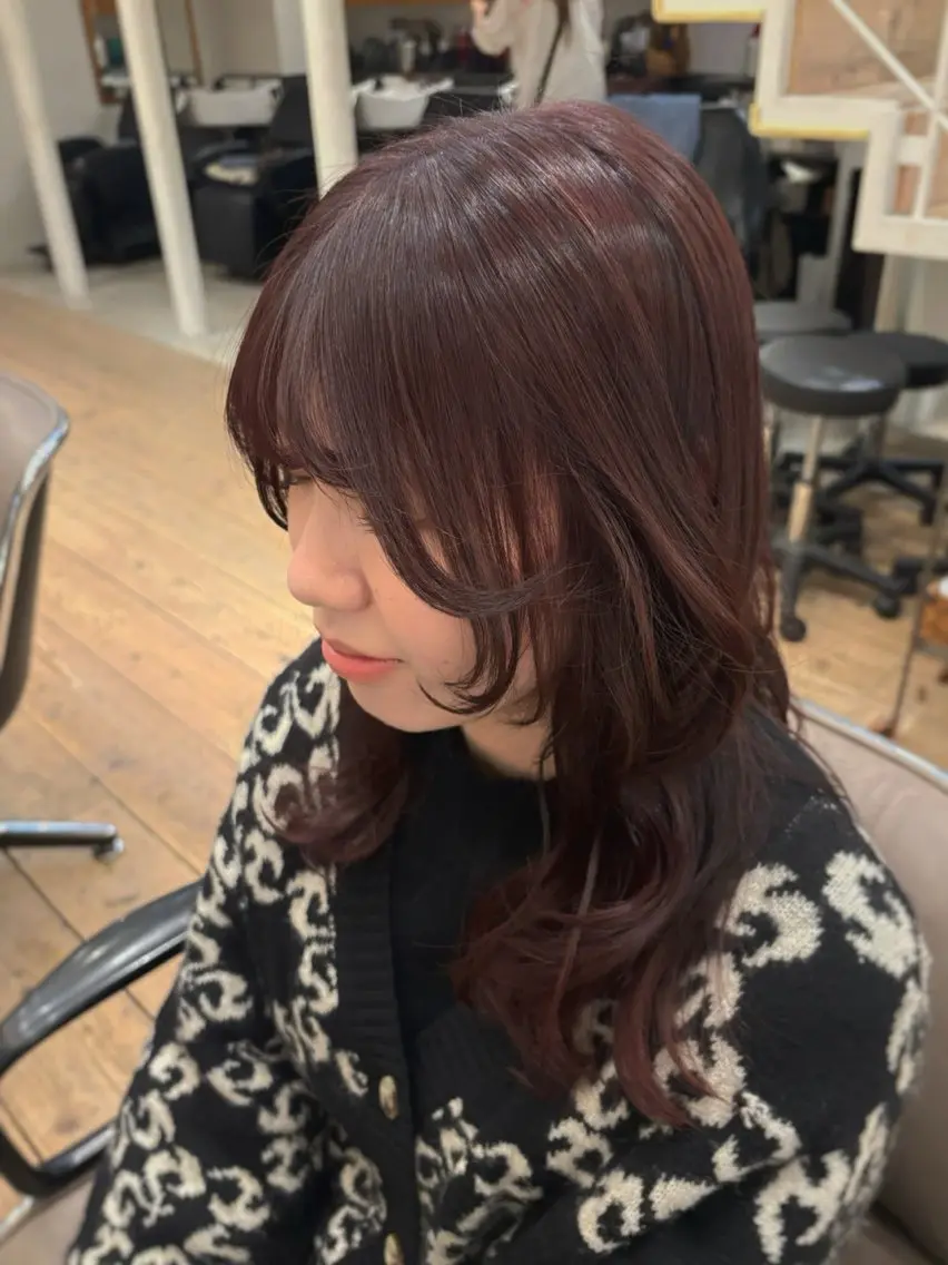 セミロング カラー ヘアカラー 透明感/暖色カラー ミウのヘアスタイル