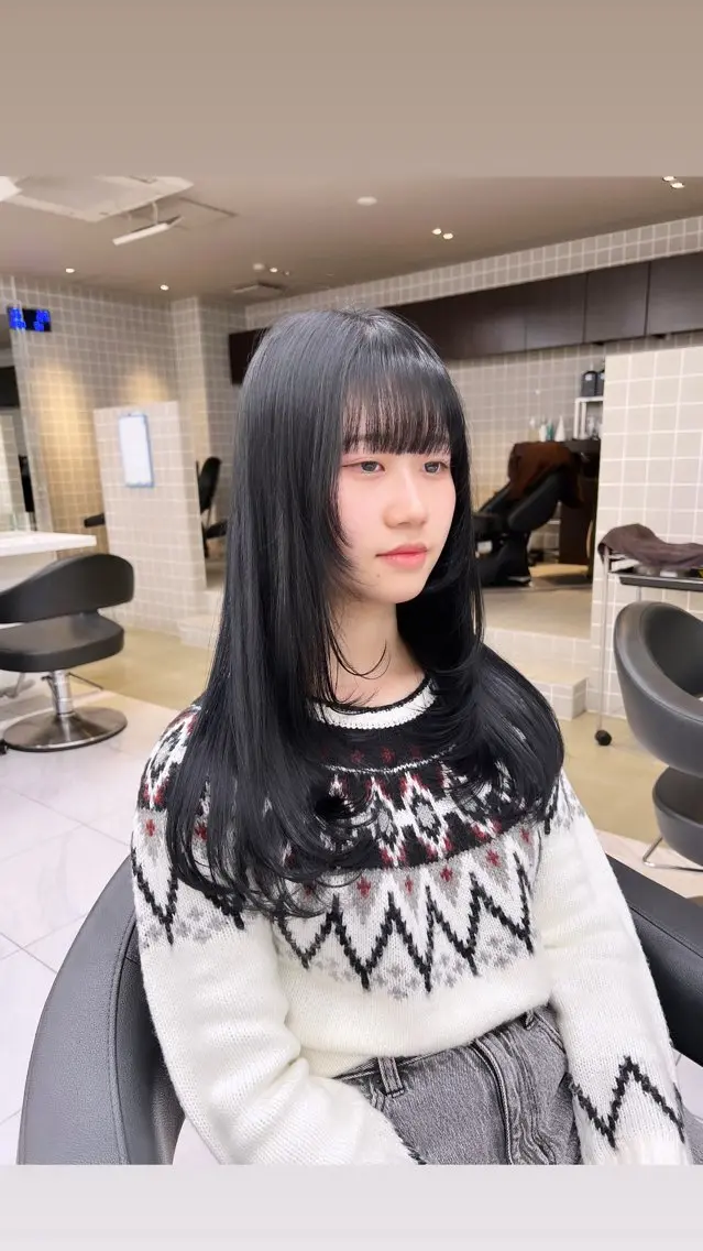 ロング カラー パーマ ヘアアレンジ メンズ 上品＆韓国風 🥀海心🥀のヘアスタイル