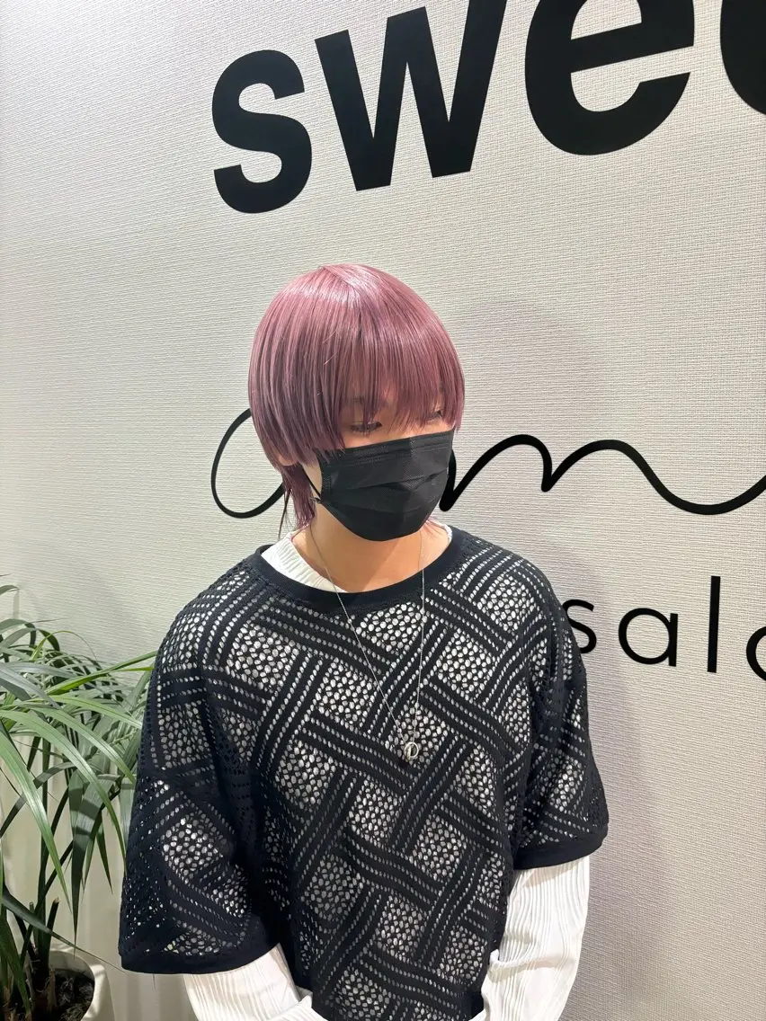 カラー ピンクカラー ヘアカラー 🐺YuTo🐺レイ ヤー/ハイトーンのヘアスタイル