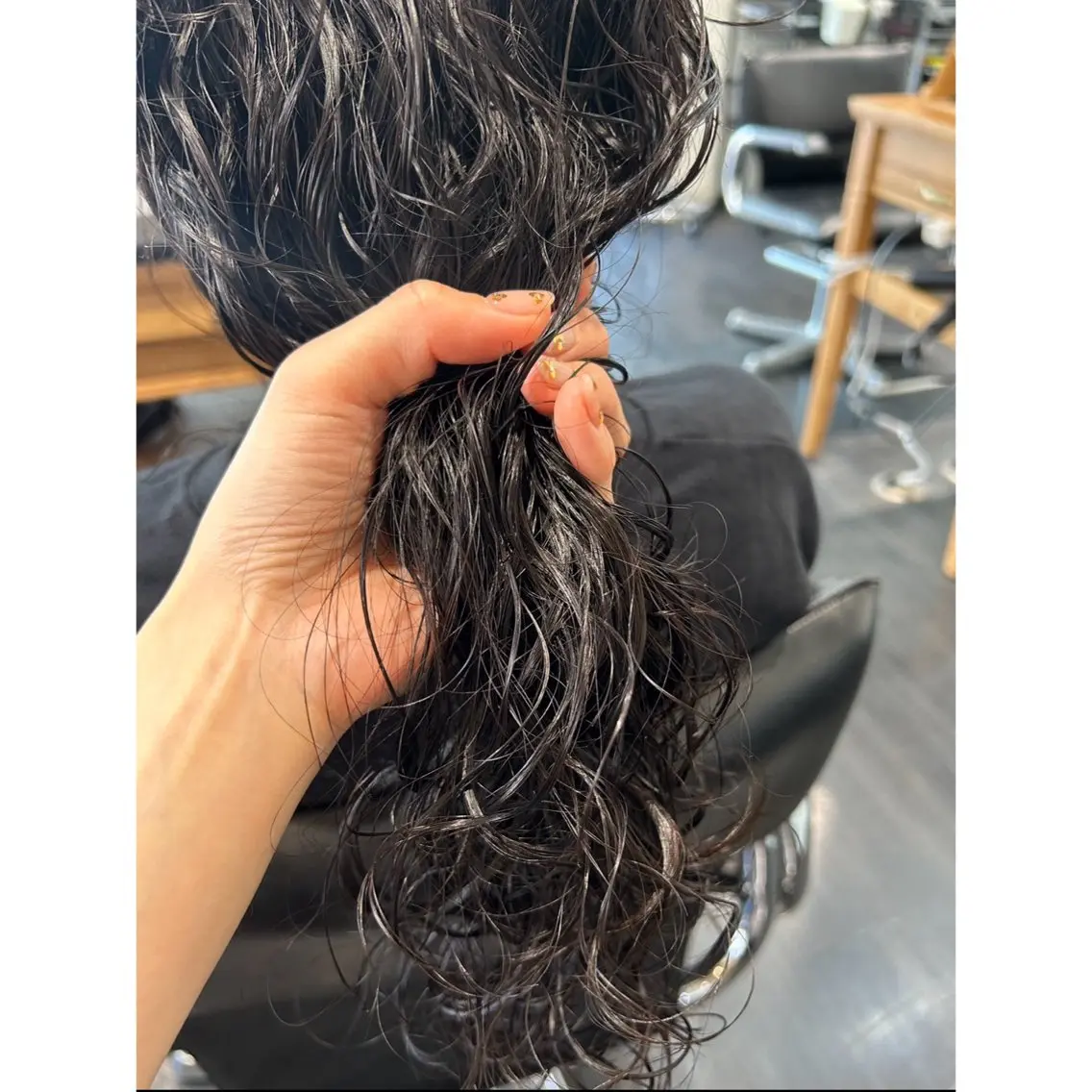 ロング パーマ ロング カット パーマ トリートメント ◎かしま◎暖色ｶﾗｰ /ﾒﾝｽﾞﾊﾟｰﾏのヘアスタイル