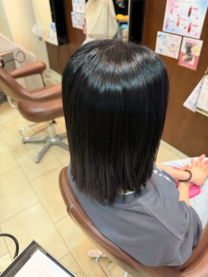 ミディアム ヘアカラー 清水 悠希のヘアスタイル