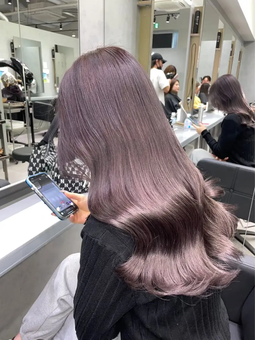 ロング カラー シールエクステ ブリーチ ケアブリーチ デザインカラー ダブルカラー 🦋韓国hair🦋 エクステ店長sakiのヘアスタイル