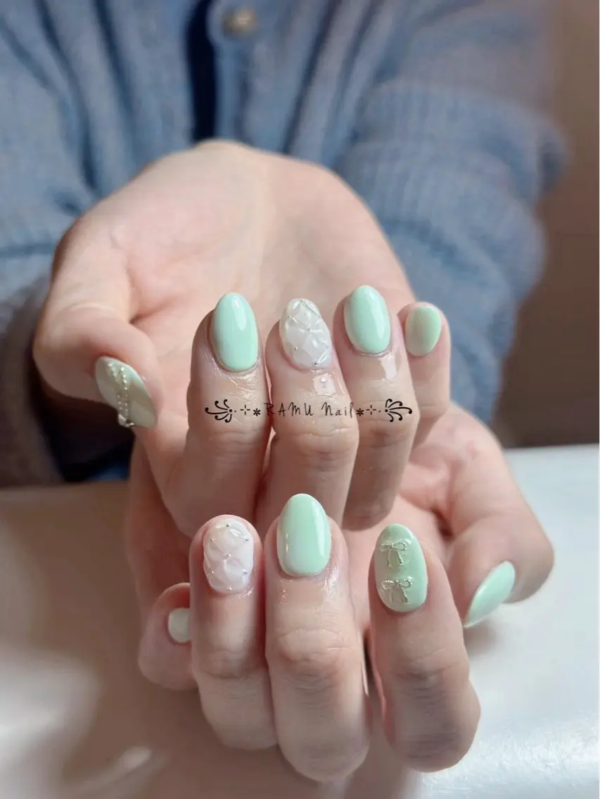 ネイル キラキラネイル マグネットネイル ミラーネイル ピンク 夏ネイル ハンドネイル RAMU Nail 恵比寿店のネイルデザイン