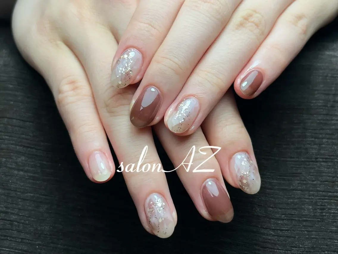 ネイル アートネイル 長さ出し フットネイル フレンチネイル ジェルネイル ハンドネイル salon AZのネイルデザイン
