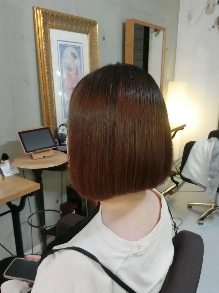 ショート カット 縮毛矯正 nao 艶カラー・髪質改善のヘアスタイル