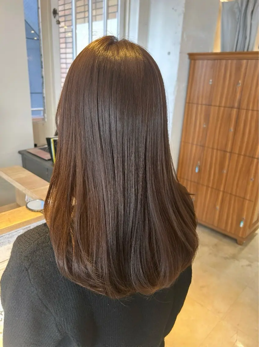 カラー 山本美月♥️艶カラー 🦄暖色カラー♥️のヘアスタイル