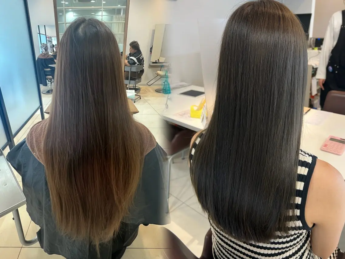 ロング カラー トリートメント カット ヘアカラー トリートメント LiTA 友田未来のヘアスタイル
