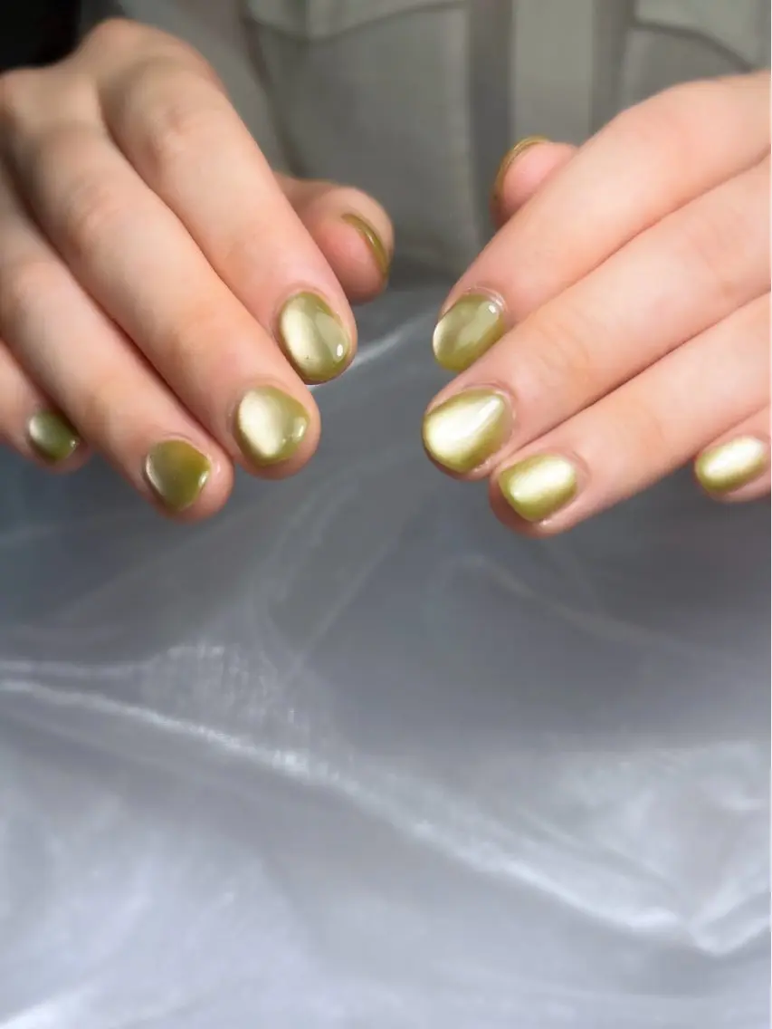 ネイル グリーン ハンドネイル nailsalon Ecliaのネイルデザイン