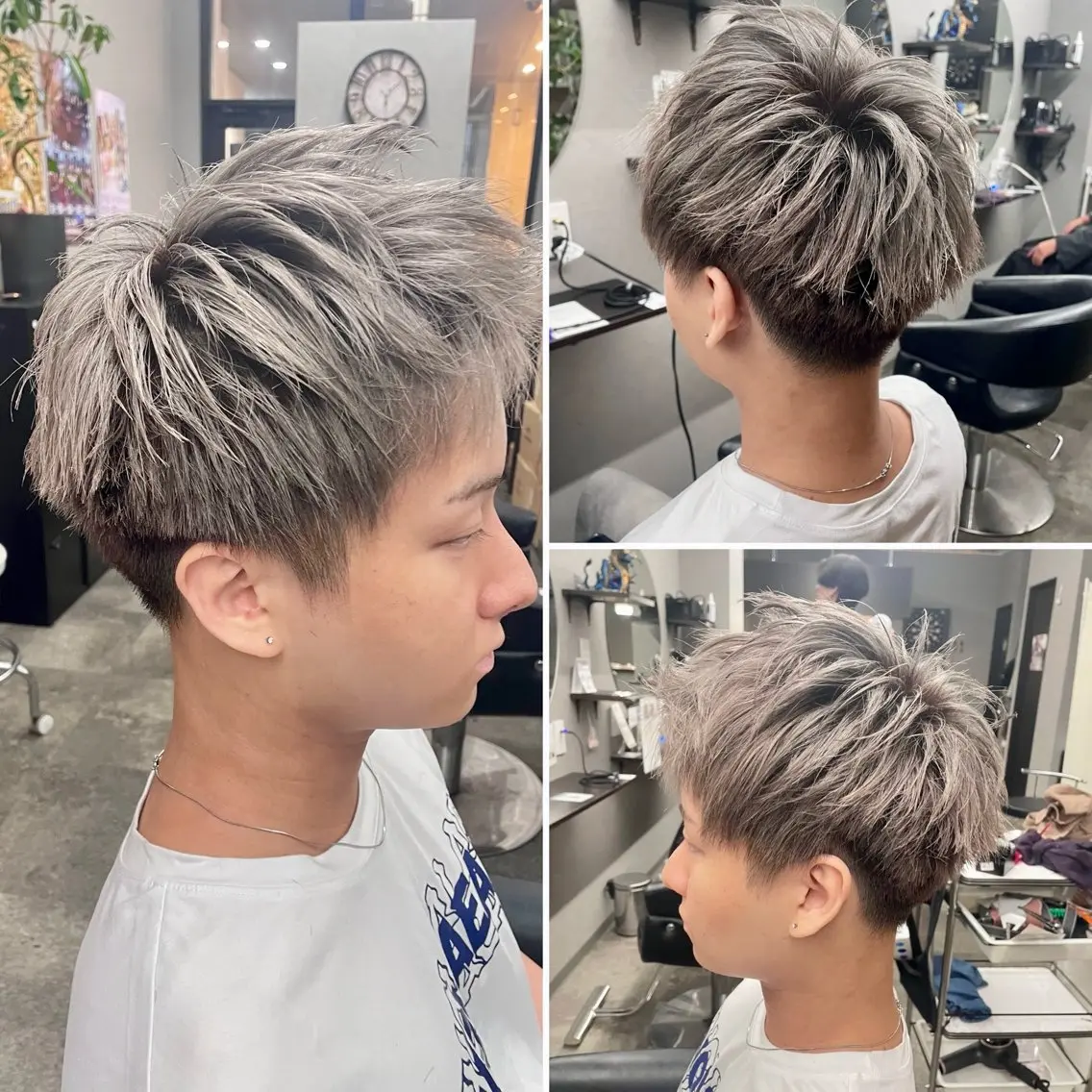 カラー メンズ メンズブリーチ メンズハイトーン アッシュ ブリーチ 透明感カラー カット ヘアカラー ヘアセット 🌹ミラクル美容師 🌹ブリーチくっぽのヘアスタイル