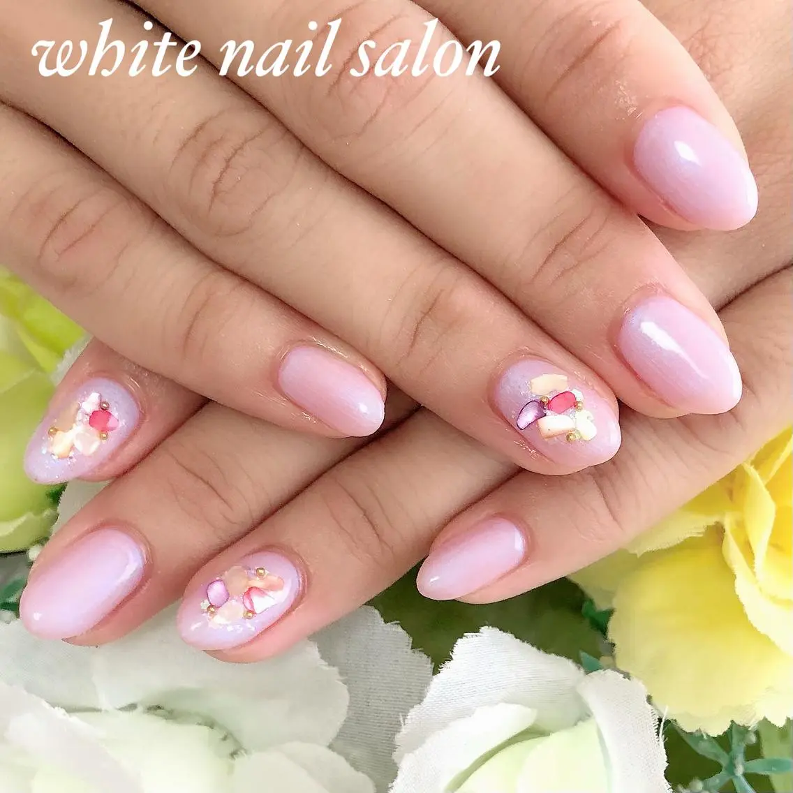 ネイル アートネイル フレンチネイル ジェルネイル ハードジェル 持ち込み ハンドネイル white nail salonのネイルデザイン