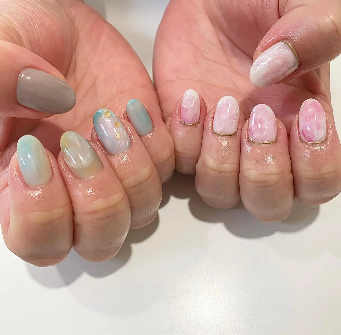 ネイル 持ち込み ニュアンスネイル ハンドネイル 佐藤 穂乃香のネイルデザイン