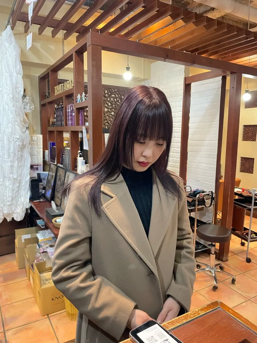 ロング 顔周りカット 姫カット 白鳥 悠斗のヘアスタイル