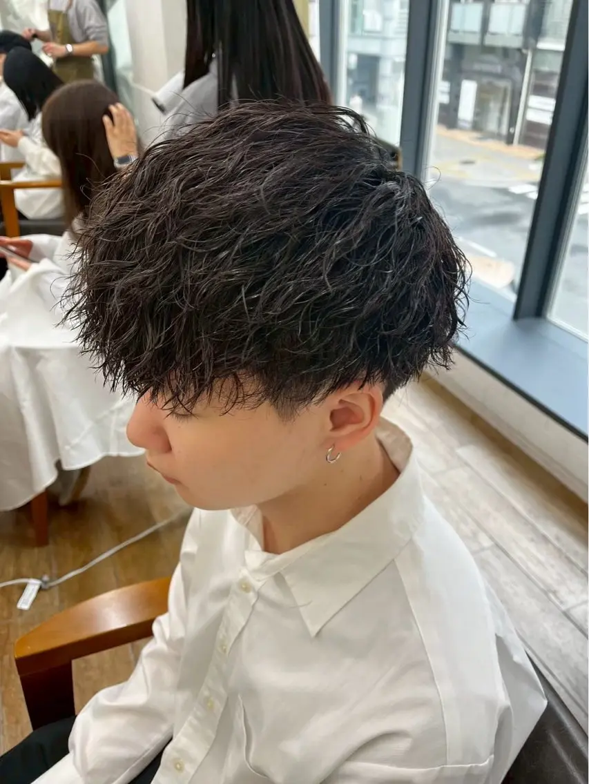 ショート パーマ メンズ カット パーマ ウルフカット/パーマ Mayo🌛🌀のヘアスタイル