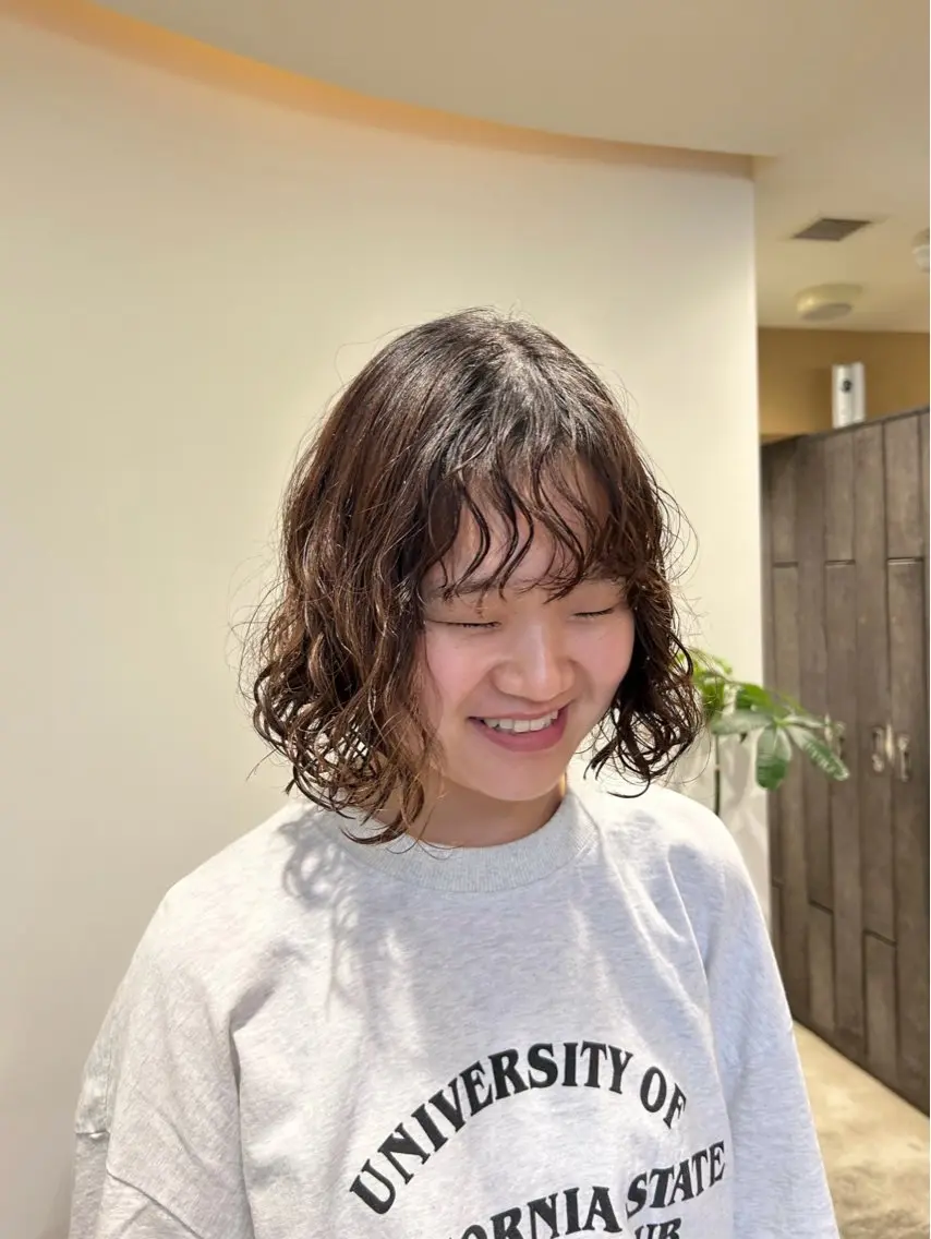 ミディアム パーマ ミディアムパーマ ボブ 似合わせカット パーマ nana/ボブ/ レイヤー/梅田のヘアスタイル