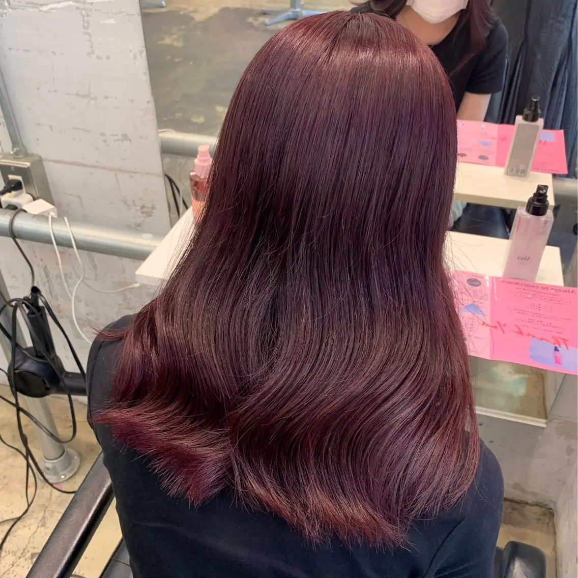 セミロング カラー ヘアアレンジ ブリーチ ダブルカラー ラベンダーカラー ラベンダーピンク ブリーチなしカラー 🎀モテ暖色× エクステ🎀あかりのヘアスタイル