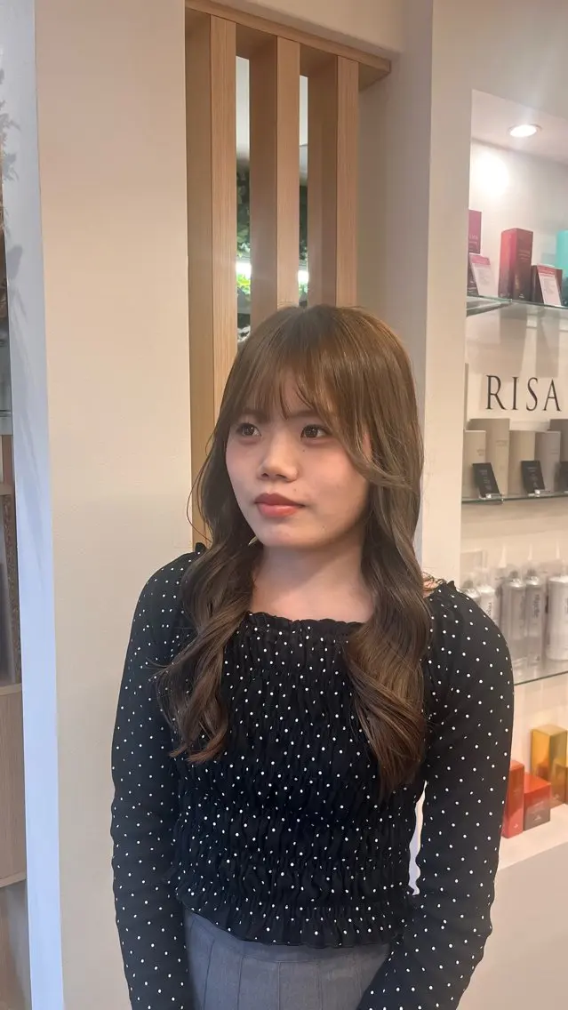 ロング ヘアカラー トリートメント haruna🌼 暖色♡透明感カラー♡のヘアスタイル