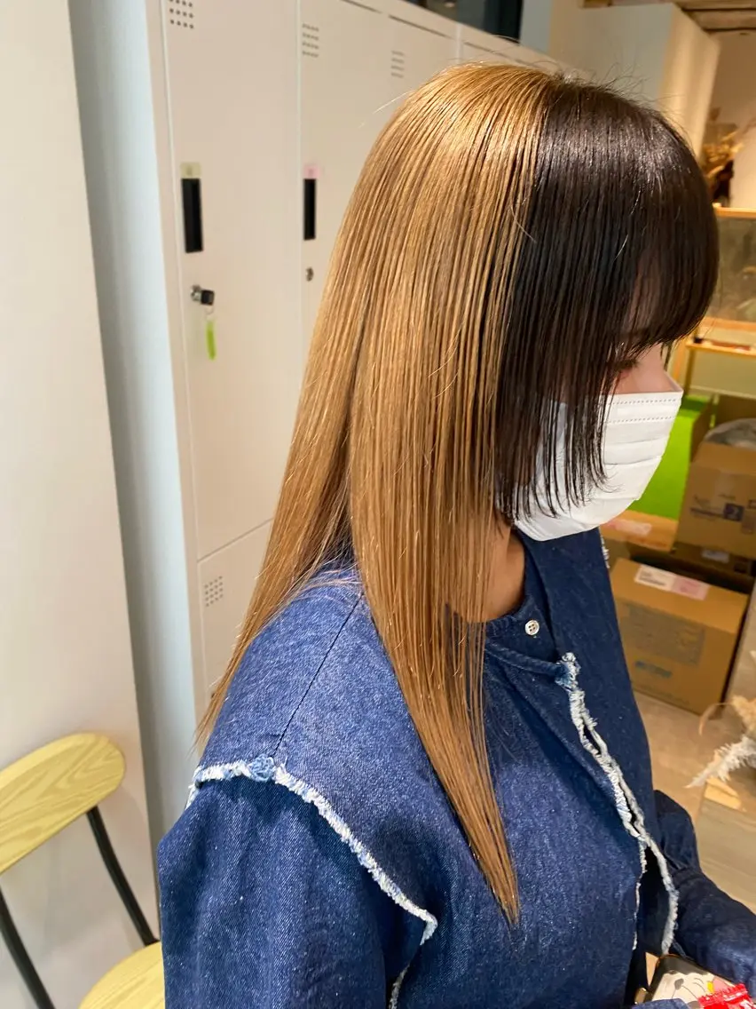 ロング カラー デザインカラー 髪質改善特化型美容師 🫧岡本璃来🫧のヘアスタイル