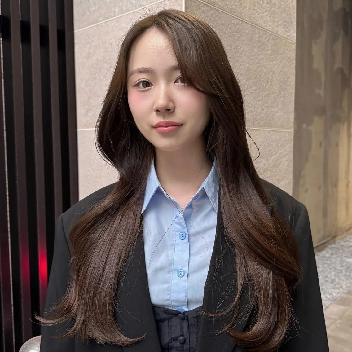 ロング カラー ベージュカラー 韓国風ヘア 縮毛矯正 rin 縮毛矯正/ 髪質改善のヘアスタイル