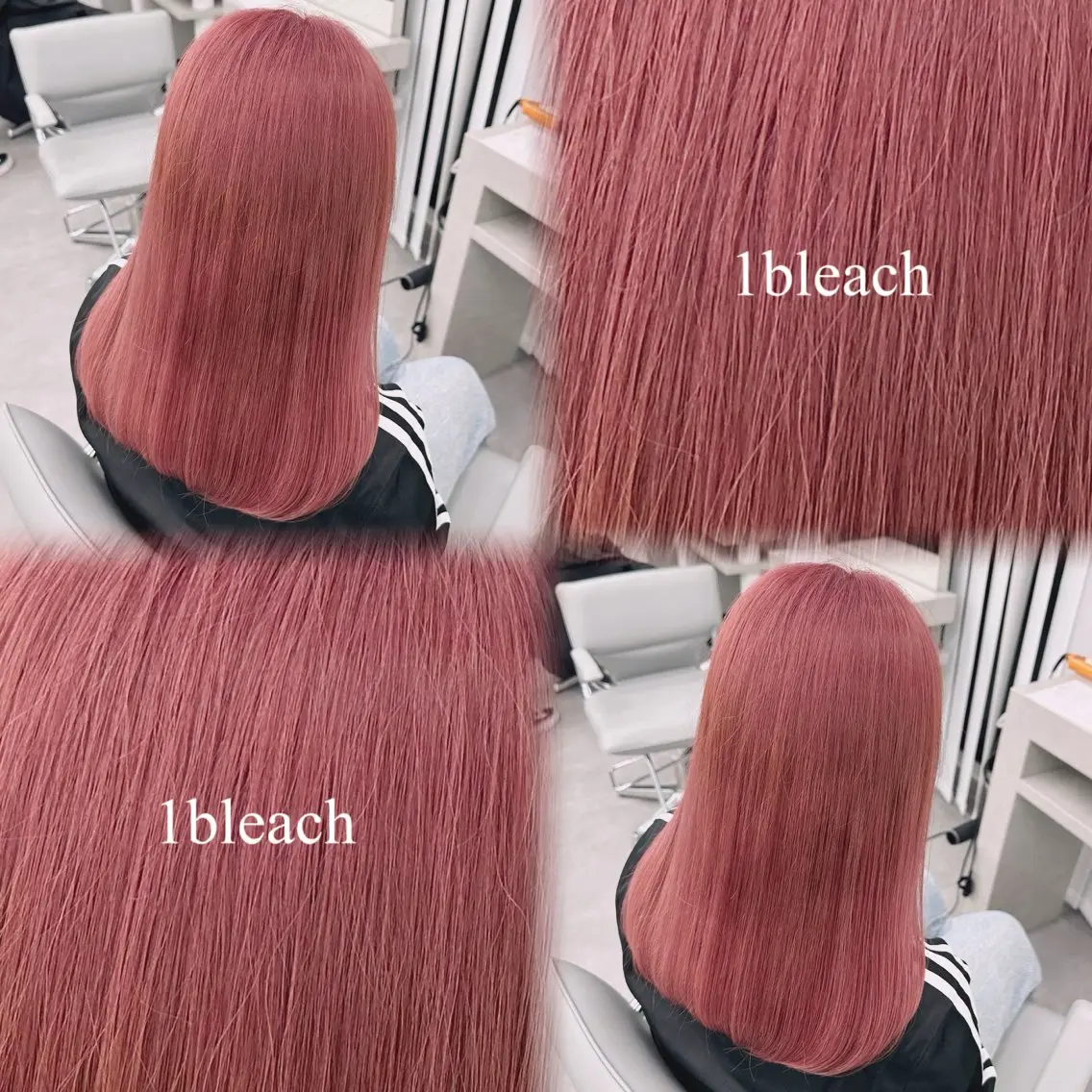 セミロング カラー ピンクカラー ヘアカラー 🎀ハイトーン🎀 ケアブリーチmikuのヘアスタイル
