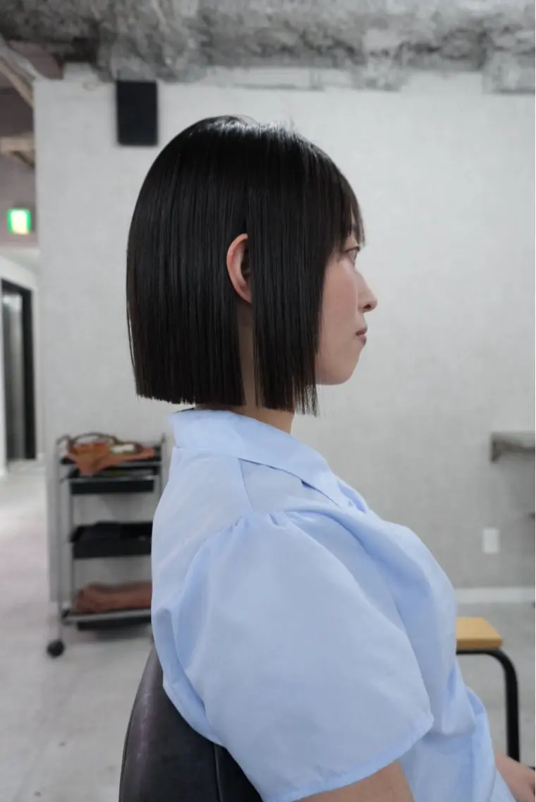 ショート 前下がりボブ ボブ 無料カットモデル/ 梅田🌱さかそ。のヘアスタイル