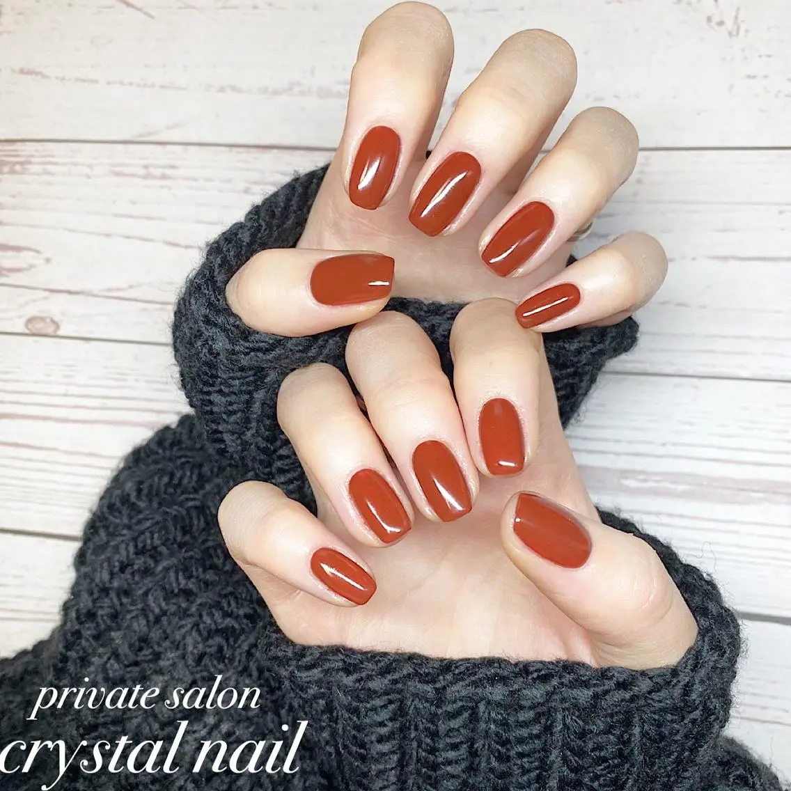 ネイル ワンカラーネイル ハンドネイル Crystal Nailのネイルデザイン