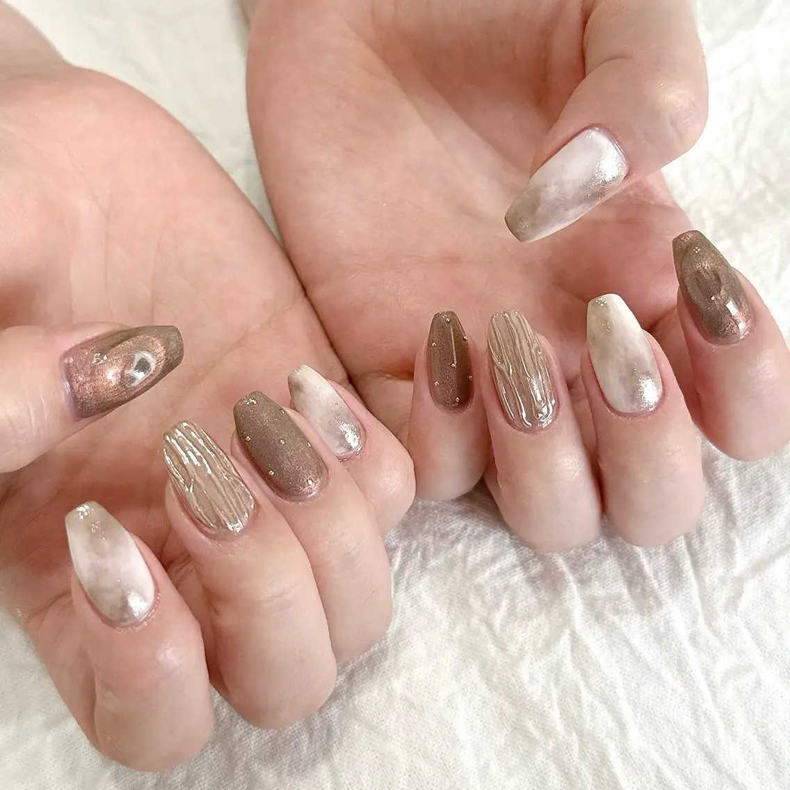 ネイル クリアネイル ぷっくりネイル ハンドネイル peaberry nailのネイルデザイン