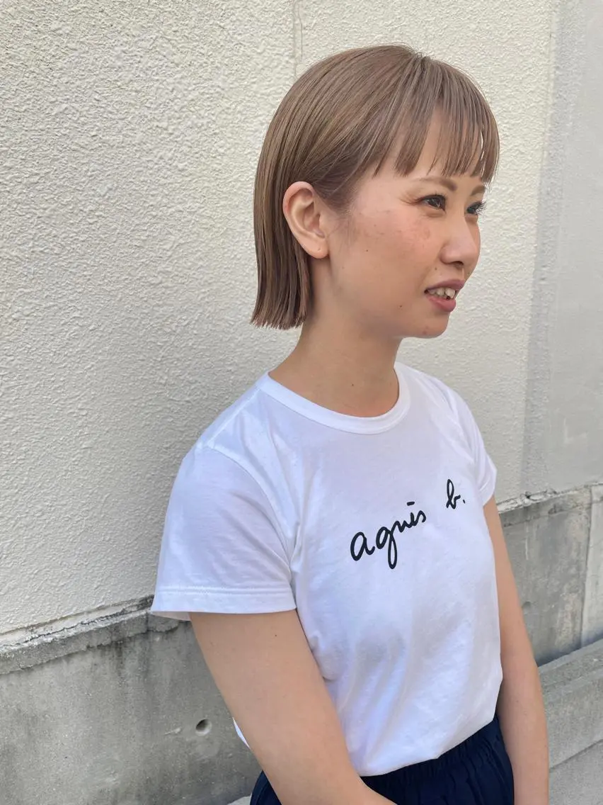 cut 透明感ブリーチカラー　oggiottoライトトリートメント♪の写真