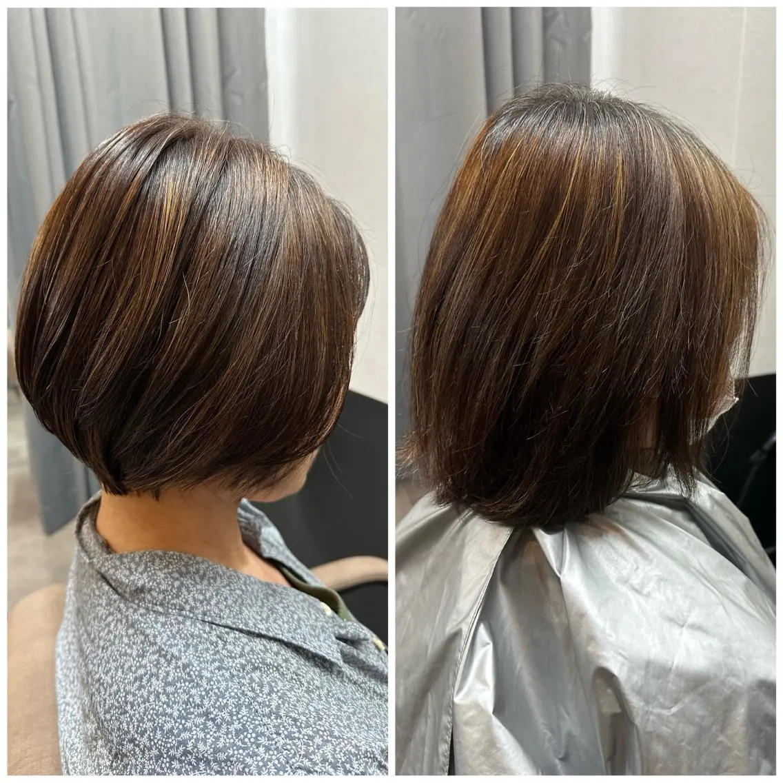 ショート カラー ショートボブ ハイライトカラー ボブ ハイライト ショートヘア カット ヘアカラー トリートメント TELAHAIR成田 マネージャー吉野美羽のヘアスタイル