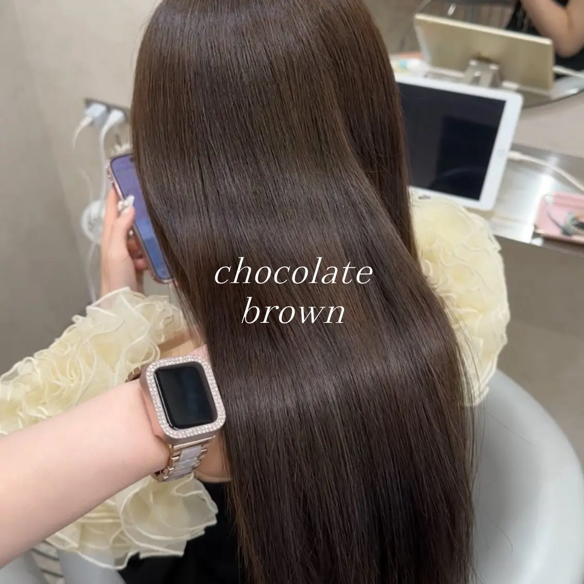 ロング カラー ブリーチ ブラウンカラー ケアカラー トリートメント カット ヘアカラー トリートメント 新宿/Wカラー/エ クステ/hina🎀のヘアスタイル