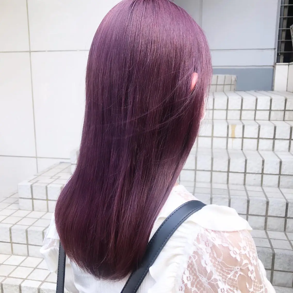 セミロング カラー ブリーチ ヘアカラー トリートメント 渋谷ケアブリーチ Suuのヘアスタイル